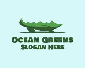 Green Wild Alligator logo design