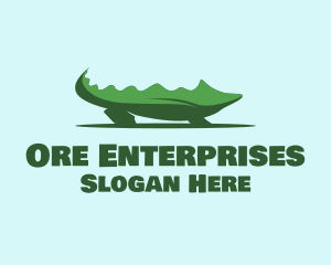 Green Wild Alligator logo design