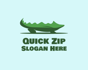 Green Wild Alligator logo design