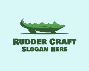 Green Wild Alligator logo design