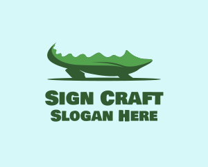 Green Wild Alligator logo design