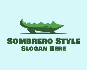 Green Wild Alligator logo design