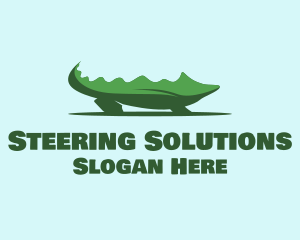 Green Wild Alligator logo design