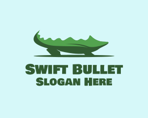 Green Wild Alligator logo design