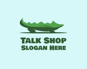 Green Wild Alligator logo design