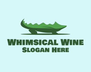 Green Wild Alligator logo design