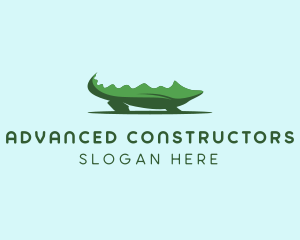 Green Wild Alligator logo design