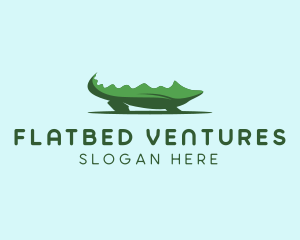 Green Wild Alligator logo design