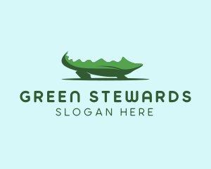 Green Wild Alligator logo design