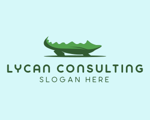 Green Wild Alligator logo design