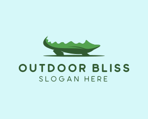 Green Wild Alligator logo design