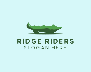 Green Wild Alligator logo design