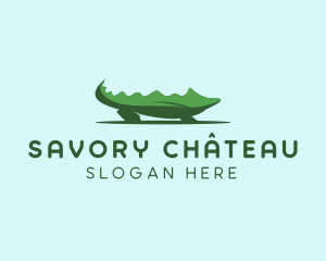 Green Wild Alligator logo design