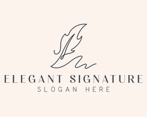 Feather Quill Writing  logo design