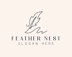Feather Quill Writing  logo design