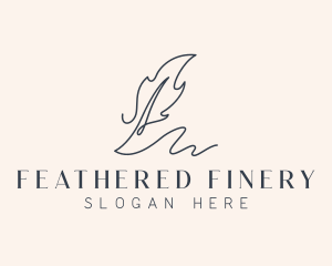 Feather Quill Writing  logo design