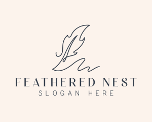 Feather Quill Writing  logo design