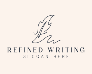 Feather Quill Writing  logo design