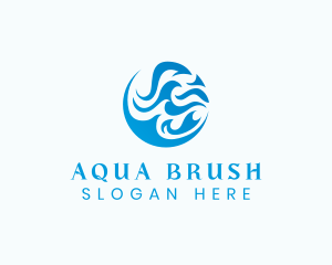 Ocean Water Wave logo design