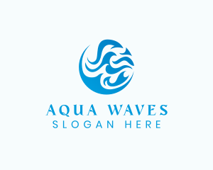 Ocean Water Wave logo design