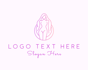 Gradient Nude Lady logo