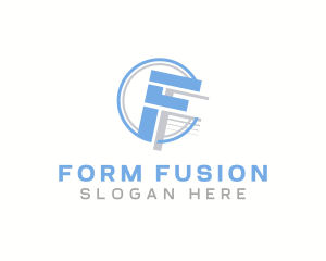 Industrial Shadow Letter F logo design