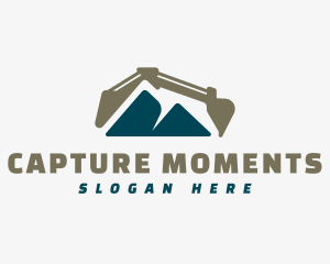 Mountain Backhoe Construction Logo