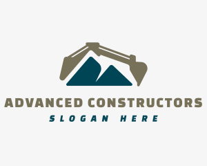 Mountain Backhoe Construction logo design