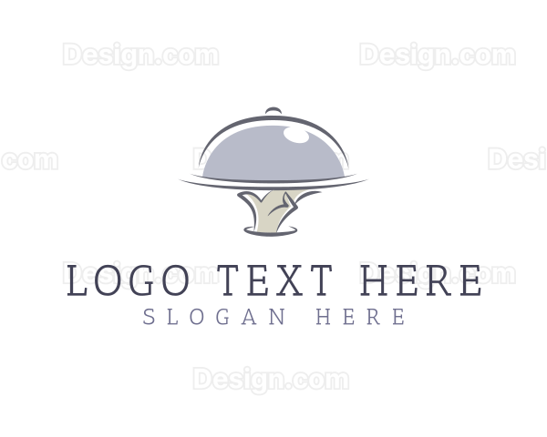 Waiter Hand Tray Logo