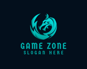 Blue Dragon Lightning Gaming Logo