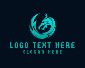 Gaming - Blue Dragon Lightning Gaming logo design
