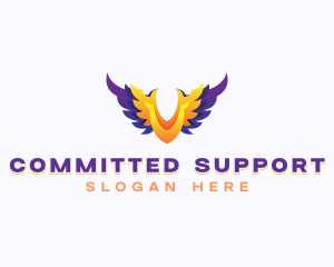 Angel Wings Support Charity logo design