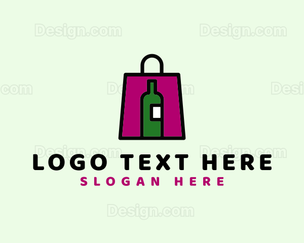 Wine Shopping Bag Logo