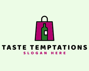 Wine Shopping Bag logo design