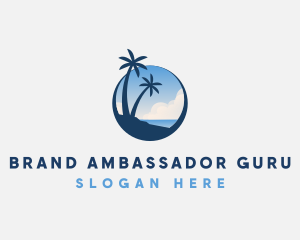 Beach Destination Island Resort Logo