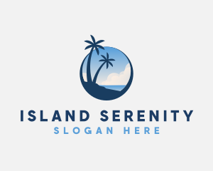 Beach Destination Island Resort logo design