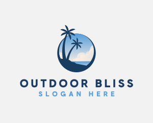 Beach Destination Island Resort logo design