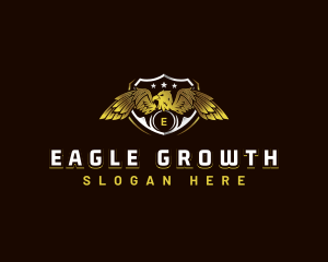 Eagle Wings Shield logo design