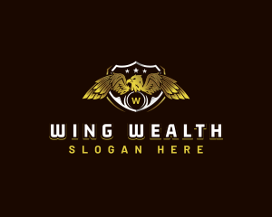 Eagle Wings Shield logo design