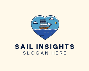 Heart Sail Ship logo