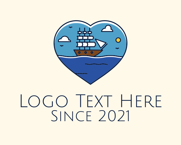 Sail Boat logo example 1