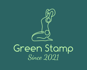 Green Yoga Stretch logo design