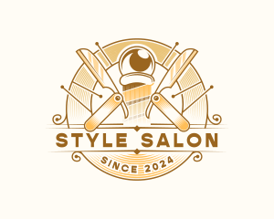 Barber Razor Haircut logo design