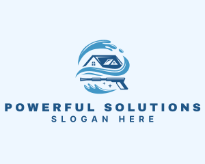 Pressure Washer Clean Housekeeping logo design