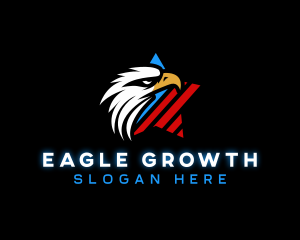 Patriotic Eagle Star logo design