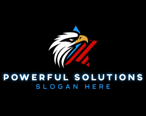 Patriotic Eagle Star logo design