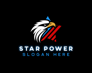 Patriotic Eagle Star logo design