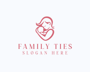 Breastfeeding Mother Baby logo design