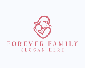 Breastfeeding Mother Baby logo design