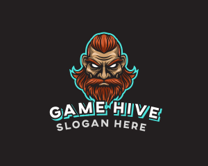 Beard Viking Man Gaming Logo